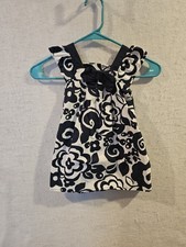 Gymboree Children Girl's Navy Blue White Floral Dress Size 2T