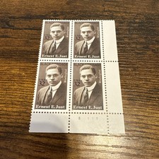 US Plate Block of 4 Scott # 3058 32c Ernest E. Just MNH