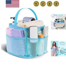 Mesh Shower Caddy Portable, 8-Pocket Large Capacity, Quick Dry, Easy Clean, I...