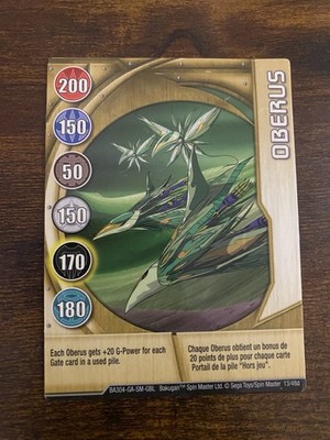 Bakugan OBERUS Metal Gate Card GOLD BA304-GA-SM-GBL 13/48d