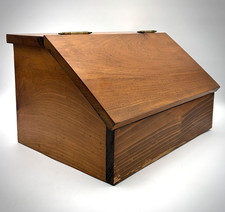 VTG (Or Antique) Primitive Wood Bread Box: Sl...
