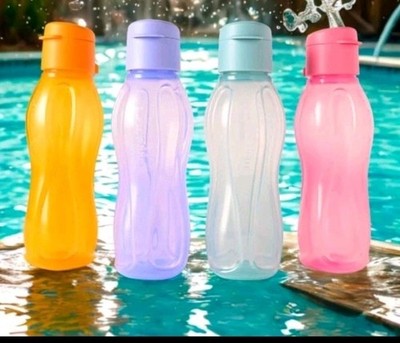 TUPPERWARE NEW LIPTOP LID MULTICOLOR 310 ML KIDS WATER BOTTLE SET OF 4