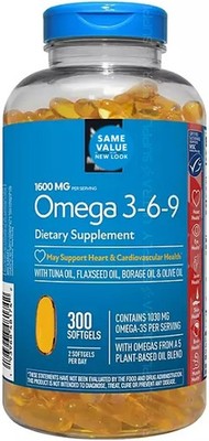 Member's Mark Omega 3-6-9 with Sustainably Sourced Tuna Oil Softgels, 300 ct.