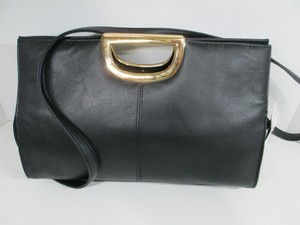 Giani Bernini Black Purse Handbag Crossbody Clutch Leather Bag Metallic Handle 400320006421 Ebay