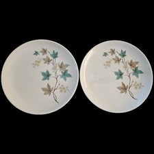 2 Syracuse China Carefree Woodbine 8 1/8" Salad Dessert Plates NO Chips Crazing