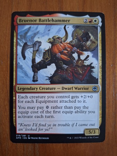 Bruenor Battlehammer AFR 219 Uncommon Adventures in the Forgotten Realms LP MTG