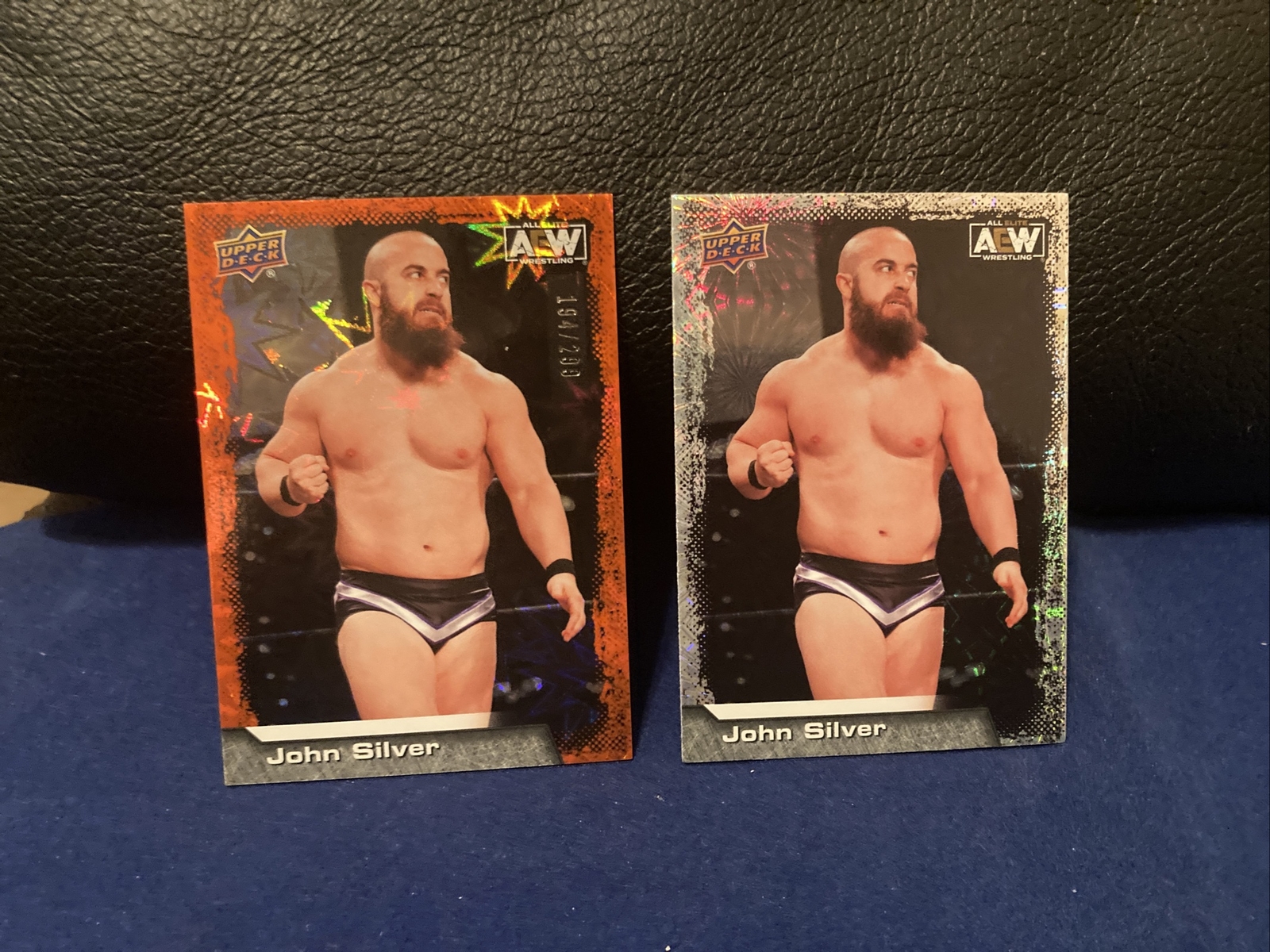 (2) JOHN SILVER 2022 UPPER DECK AEW ALL ELITE WRESTLING DYNAMITE & PYRO SP#/299