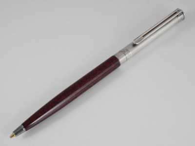 Montblanc Noblesse Doue Marble Red Lacquer and Silver Plated