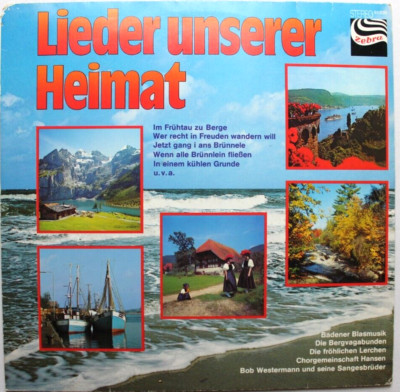 LIEDER UNSERER HEIMAT LP 12'' RECORD ZEBRA IMPORT