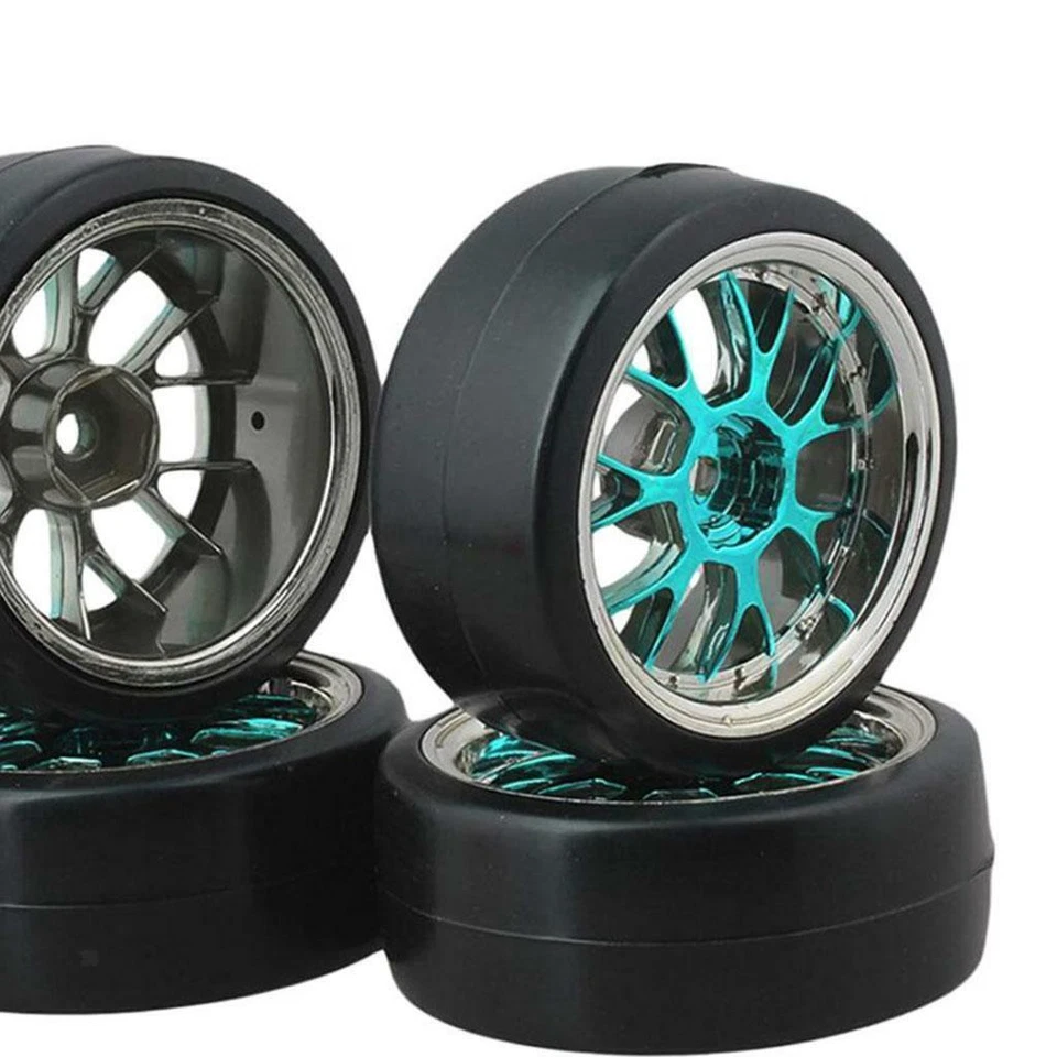 4Pcs Upgrade RC Car Wheel Rims, Radio Control Flat Plastic Drifting Racing 1/10 - Image 2 of 3