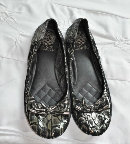 Vince Camuto Zapatos Ballerina Zapatos de tacón oro negro 7.5 | eBay