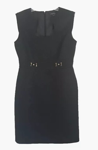 Ladies Sleek Black Dress - Tahari by Arthur S. Levine Sz 8 Sleeveless Zipper - Picture 2 of 9