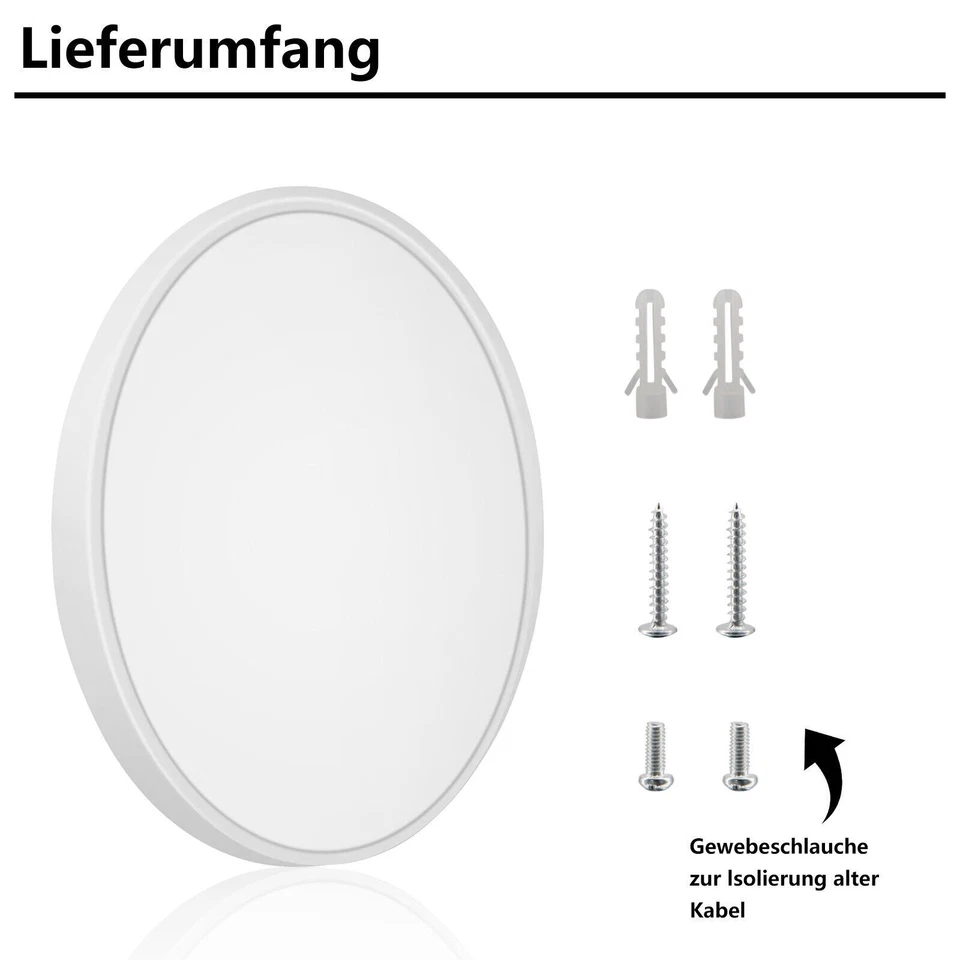 LED Deckenlampe Deckenleuchte Panel Bad Wohnzimmer Schlafzimmer Flur lampe IP44 - Bild 4 von 4