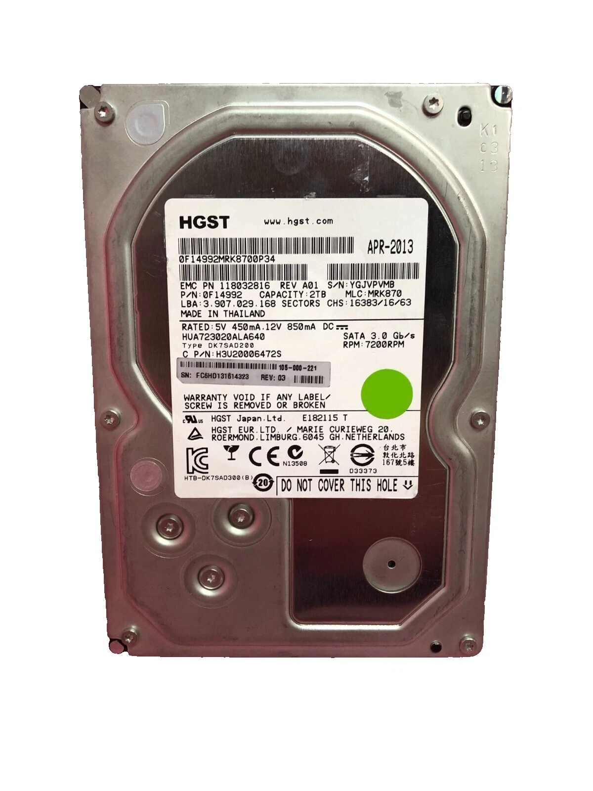 EMC SATA III Internal Hard Disk Drives
