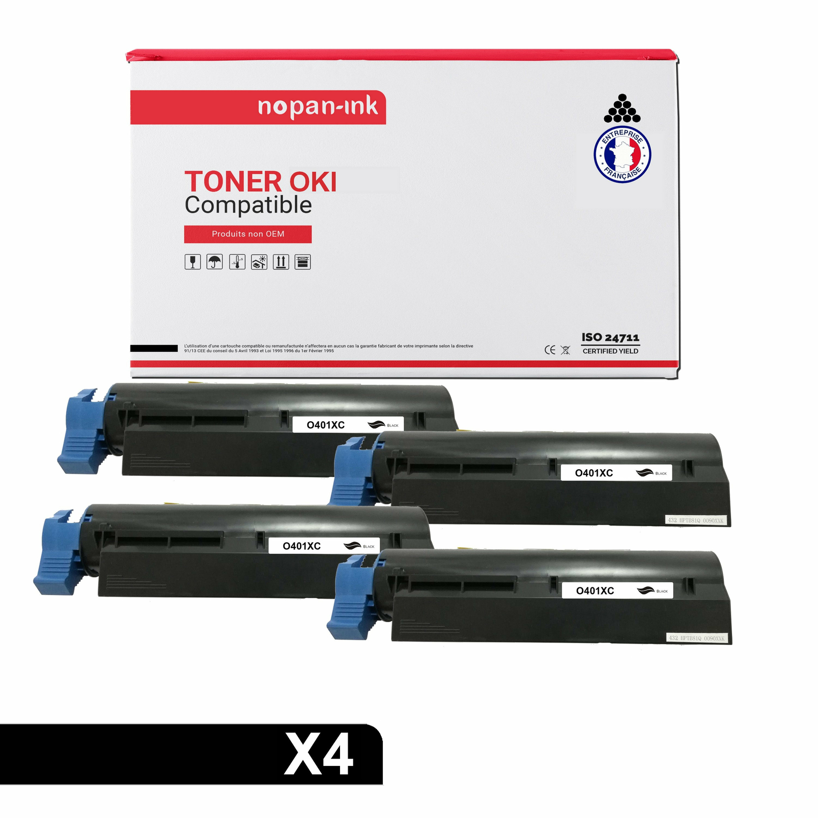 Toner Noir Compatible 44992402 OKI NOPAN-INK Cartouche Laser B401 MB451