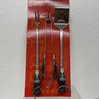 Vintage Coca Cola 3 Piece Barbecue Set Coke Bottle Handles