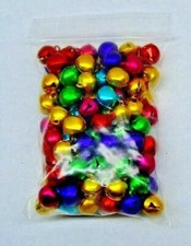 BULK LOT 1500 CHRISTMAS JINGLE BELLS Bright COLORS 10mm -12mm NICE Drops Beads