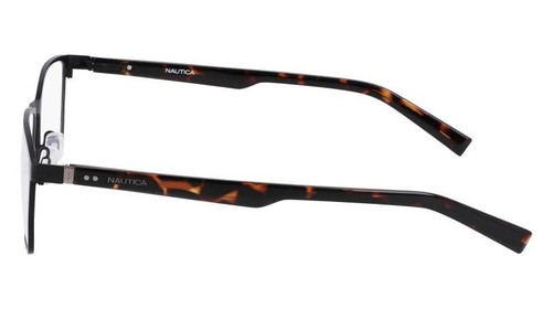 New Nautica N-7323 005 Matte Black Eyeglasses with Dark Havana Temples 57/17/145 - Picture 3 of 3