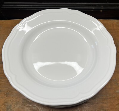 Ikea ARV White Cream Large Soup Pasta Bowls Scalloped Rimmed