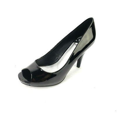 Fergalicious Fergie Women Grace Heels Size 8M Black Peep Toe Slip On Career