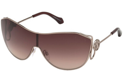 Roberto Cavalli Garfagnana 1061 BROWN 38G Wrap Metal Sunglasses Frame Italy New