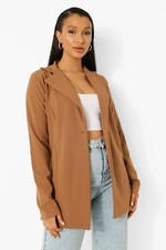 Skies are Blue Camel Oversized Boyfriend Blazer Large  88