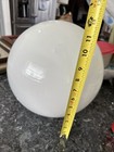 Vintage Large 11” White Milk Glass Round Globe Ball Light Fixture Shade Eichler — photo 7