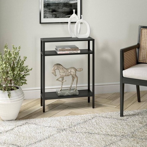 Meyer+Cross Console Table 22"L x 29.5"H x 8"D 2-Shelves Steel Blackened Bronze - Picture 7 of 8