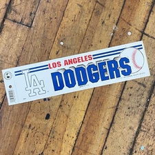 Vintage '92 LOS ANGELES DODGERS ~ Official MLB Tag Express 12"x3" Bumper Sticker