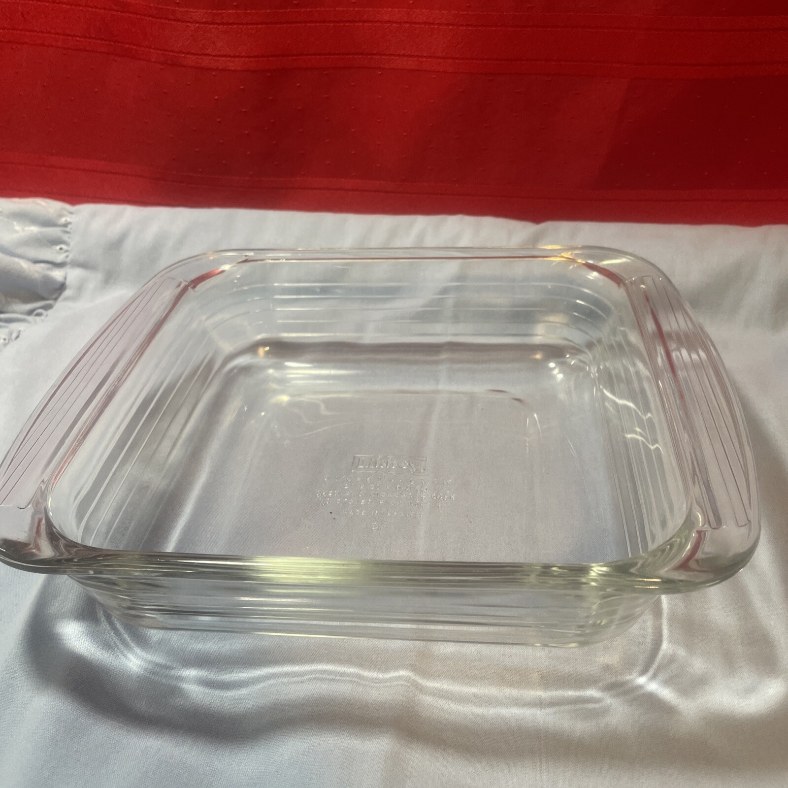 Libbey ribbed square baking dish/ no stove topno broiler eBay