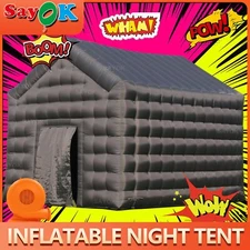 Inflatable Night Club Party Tent Black Cube House Nightclub Room Disco Bar Tent