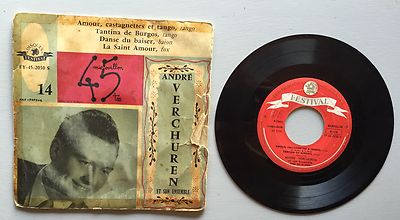 Ref705 Vinyl 45 Upm André Verchuren Amour Castagnetten Et Tango