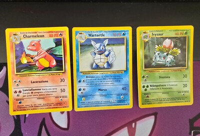 Trio Starter Charmander Bulbasaur Squirtle + evoluzioni SET Base