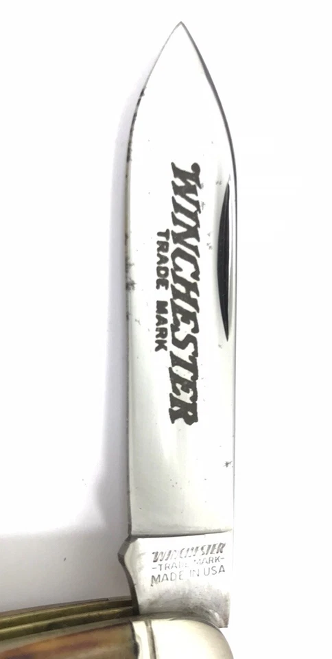 1988 Winchester Blue Grass Cutlery Stag 2991 Cigar Moose Pocket Knife 2797SX - Image 3 of 4