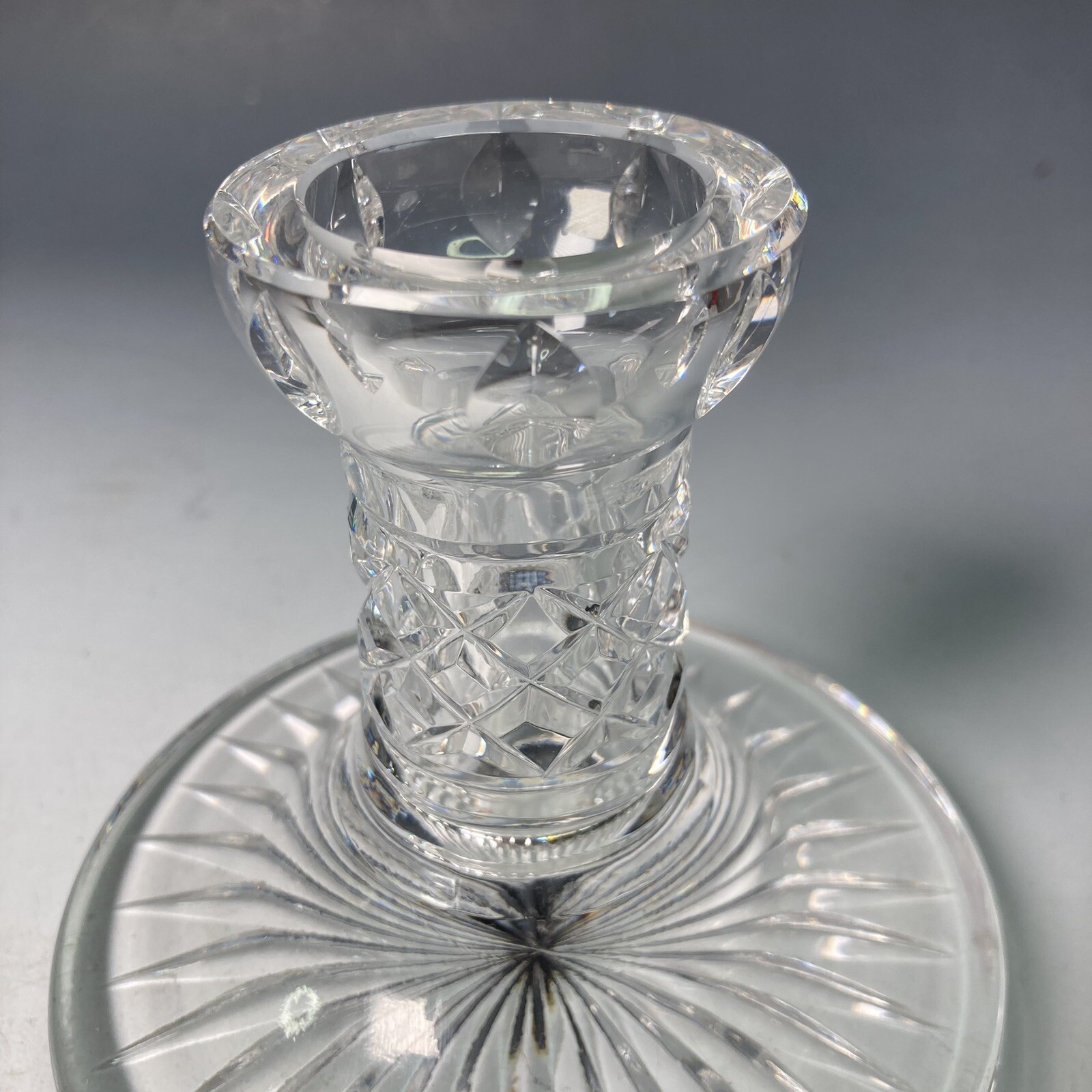 1 x Waterford Crystal + 1 x Villeroy & Boch glass candlestick candle