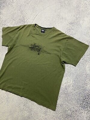 90s Vintage Stussy Made In USA Single Stitch Center Logo 90s Vintage Stussy Made In USA Single Stitch Center Logo