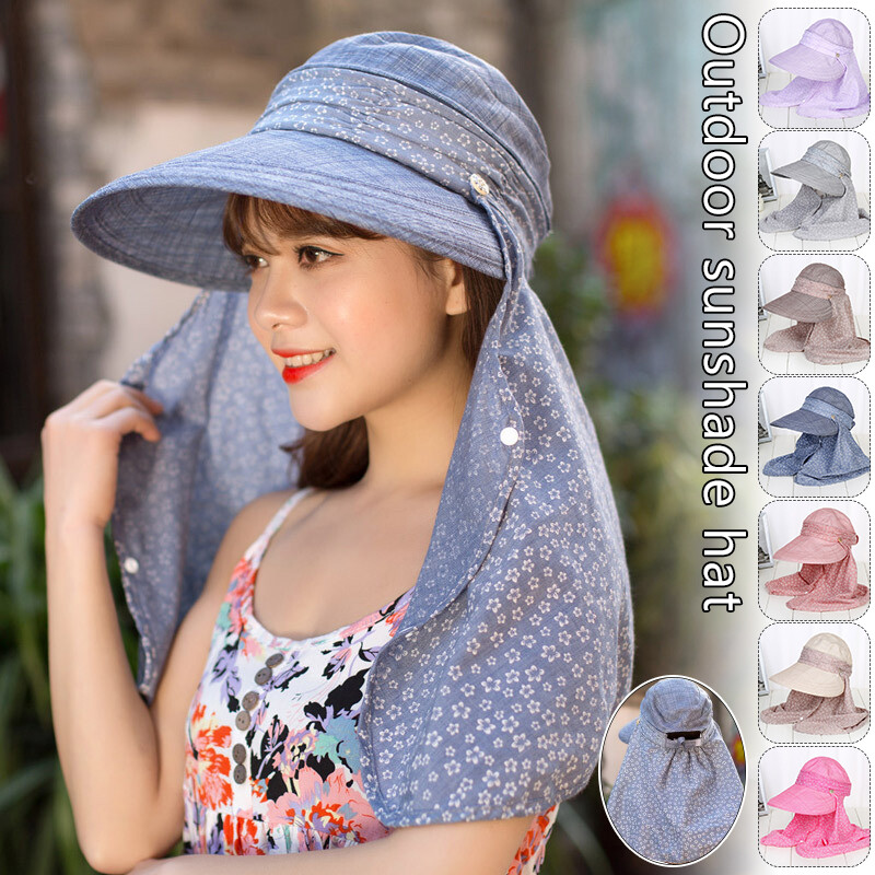 Women Summer Outdoor Sun Caps Shade Hat Removable Sun Visor Cap