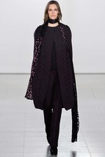 New Pringle Of Scotland Deep Purple Chunky Knit Cashmere Cape Coat S/m Rrp £2195