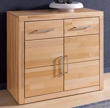 Kommode HOME AFFAIRE Logo Sideboard Kernbuche Teilmassiv B.90cm Highboard