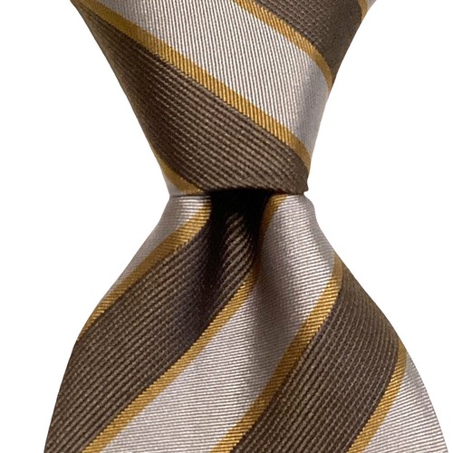 Cravate HUGO BOSS 100% Soie - Homme - Made In Italy - Violet Rayé - Neuf Sans étiquette