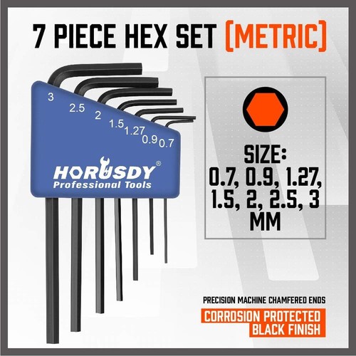 22 Piece Mini Hex Key Allen Wrench Set - Hex/Torx, Metric/SAE (3-IN-ONE, Cr-V) - Picture 4 of 8