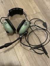 David Clark H10-60 Aviation Headset Dual Plug Pilot Headphones M-7a Green
