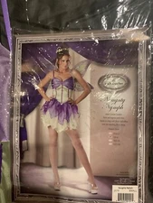 NWOT InCharacter Naughty Nymph Costume Adult Size S 4-6 Tinker Bell Wings Crown