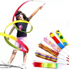 Colorful Gymnastics Ribbons Toy Children Best Gift Dance Band Art Ballet stick