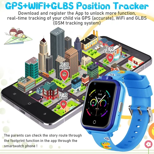 Kids 4G Smart Watchs Camera GSM Tracker SOS LBS Call Phone Game Watches Boy Girl - Bild 35 von 78