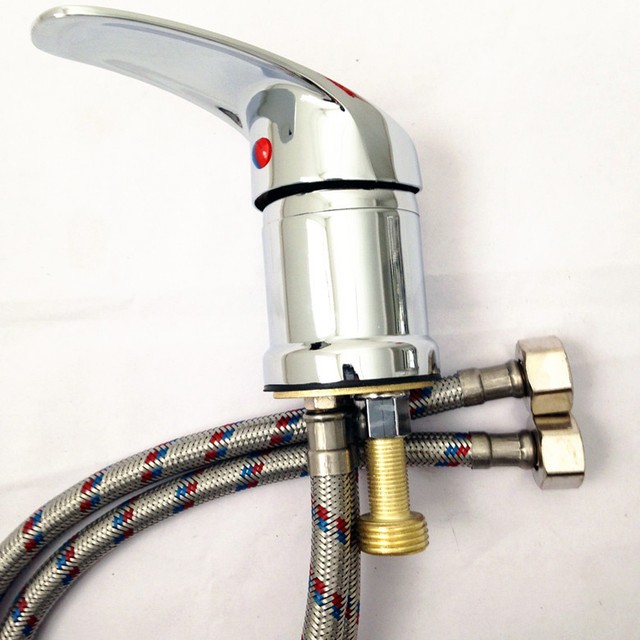 Durable Zebra Hair Salon Bowl Sink Hot Cold Faucet Handle Valve