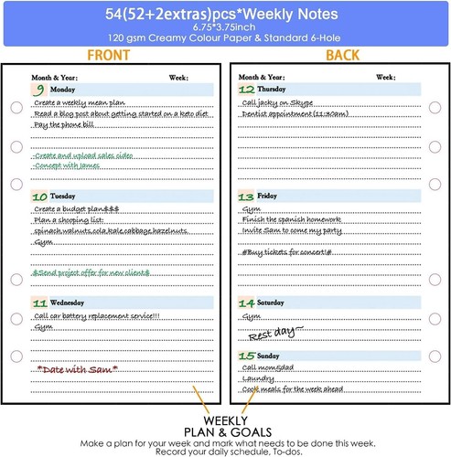 Warm-Colored 14-Month Budget Planner Refill - Efficient Financial Organization - Picture 6 of 7