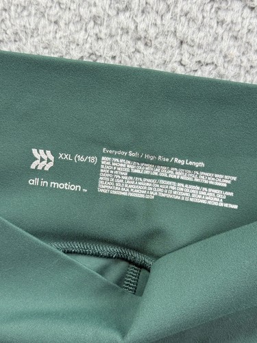 All in Motion Girl's Size XXL (16-18) Everyday Soft High Rise Leggings Green - Picture 6 of 8