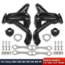 For Chevy Sbc 283 305 327 350 383 400 V8 1955-up Hugger Exhaust Headers Black For Chevy Sbc 283 305 327 350 383 400 V8 1955-up Hugger Exhaust Headers Black