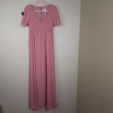 Show Me Your Mumu Emily Empire Maxi Dress in Rustic Mauve Size L
